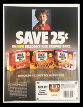 1985 Kellogg&#39;s Rice Krispies Bars Circular Coupon Advertisement - £14.92 GBP