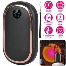 6000mAh Rechargeable Hand Warmers USB Power Bank Electric Pocket Heater Warmer - £27.67 GBP