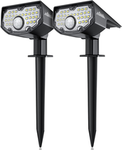 Solar Motion Sensor Outdoor Lights, 30 Leds, 3 Modes Solar Spot Lights Outdoor, - £29.96 GBP