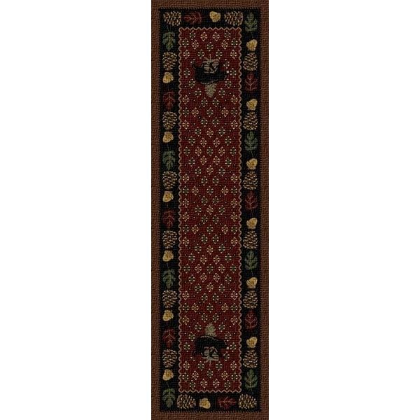 Rustic Bear Patchwork Red Area Rug - $137.51+