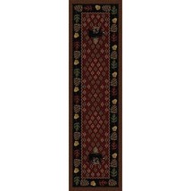 Rustic Bear Patchwork Red Area Rug - $137.51+