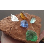 Andara crystal monatomic glass + Sedona red rock - 755 grams all pieces ... - $54.95