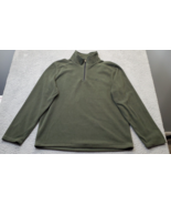 Workout Sweatshirt Mens Large Green Fleece Lo... - $32.02 CAD