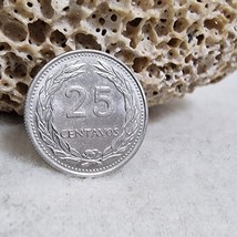1970 El Salvador 25 Centavos Coin José Matías Delgado Vintage World Coin... - $17.65 CAD