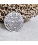 1970 El Salvador 25 Centavos Coin José Matías Delgado Vintage World Coin... - $17.65 CAD