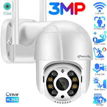 3MP WiFi PTZ Camera Outdoor H.265 AI Human Detect Auto Tracking Wireless... - $42.22+