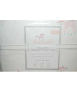 NEW Pottery barn kids Organic Flannel Rainbow Unicorn TWIN Sheet set Pin... - €47,05 EUR