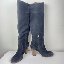 Dolce Vita DV Gray Suede Side Zip Heeled Boots size 6.5 M - £50.43 GBP
