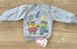 Vintage Joggles Sweatshirt 12M Infant Girl NEW Bears 80/90s - £15.05 GBP
