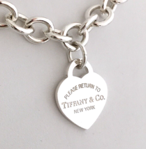 18&quot; Please Return to Tiffany &amp; Co New York 925 Heart Tag Necklace AUTHENTIC - £463.17 GBP