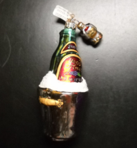 Department 56 Christmas Ornament 2001 Champagne Bottle and Cork Glass Cl... - $14.99