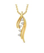 18K Gold and Cubic Zirconia Pendant for Women - £90.07 GBP