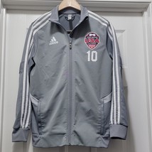 Adidas Utah Soccer USA Alliance #10 Climalite Gray Full Zip Track Jacket... - $30.95