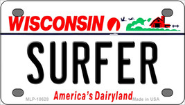 Surfer Wisconsin Novelty Mini Metal License Plate Tag - $14.95