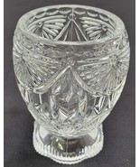 I) Thick Cut Crystal Clear Glass Bud Vase Chalice 4&quot; - £7.77 GBP