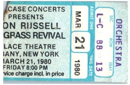 Vintage Leon Russell Ticket Stumpf März 21 1980 Albany New York - $39.58