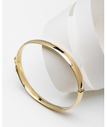 Classic Gold Bracelet-Custom Gold Bangle-Gold Oval Bracelet-Personalized... - €1.102,32 EUR+