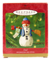 HALLMARK KEEPSAKE ORNAMENT DAD SNOWMAN 2001 - £11.76 GBP