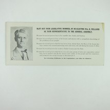 Political Campaign Ink Blotter Darke County Ohio William Williams Vintag... - £22.92 GBP