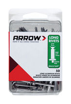 Arrow 3/16 in. D X 1/2 in. Aluminum Long Rivets Silver 50 pk - $8.95