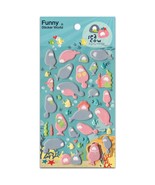 CUTE SEA COW STICKERS Manatee Marine Life Puffy Sticker Sheet Craft Scra... - $2.49