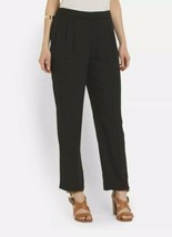 Ellen Tracy Womens Soft Fluid Stretch Crepe Pleated Cropped Pants Size:Large - £52.61 GBP