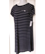 Gap body cap sleeve sleep shirt Size Large Navy Stripe gap logo on pocket - $22.95 CAD
