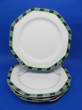 Christopher Stuart  Regiment Fine China 10 3/8&quot; Dinner Plates Bundle of 4 VGC - £47.31 GBP