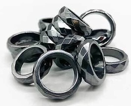 (set Of 50) Faceted Hematite Magnetic Rings - £76.67 GBP