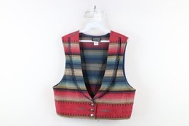 Vintage 90s Streetwear Womens Medium Faded Rainbow Southwestern Vest Jac... - £46.74 GBP