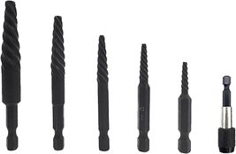 NORTOOLS 6 PCS Damaged Screw and Broken Bolt Extractor Set with 1/4 Quic... - £8.64 GBP