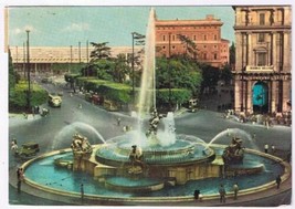 Italy Postcard Roma Rome Place Esedra Fountain - £3.07 GBP