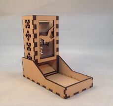 Raven Dice Tower and Tray Clear Acrylic Window COMPACT DESIGN Laser Cut MDF - $29.69