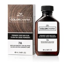 WELLA COLORCHARM PERMANENT LIQUID HAIR COLOR #7A-MED SMOKEY ASH BLOND 1.... - $6.99