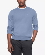 Calvin Klein Men&#39;s Supima Cotton Logo Crewneck Sweater Forever Blue-2XL - £31.96 GBP
