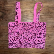 Small No Boundaries Hot Pink Leopard Print Women&#39;s Short Tank Top - £15.81 GBP