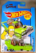 2014 Hot Wheels #89 HW City-Tooned Simpsons THE HOMER Green Lt-Tint Window w5Sp - £10.95 GBP