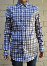 7 FOR ALL MANKIND Shirt Plaid White Grey Yellow LS Button Shirt XS - $18.17