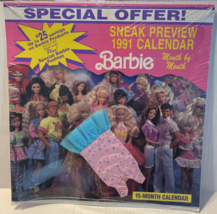Barbie 1991 Sneak Preview Calendar with Fashion Skirt New &amp; Sealed Rare ... - $6.64