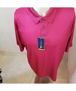 JACK NICKLAUS MEN CHERRIES JUBILEE WHITE PRINT POLO GOLF SHIRT MED UPF50... - $25.73