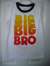 Okie Dokie Boys Pull Over Tank Top Big Bro White Size Large 6 Pre-School - £7.12 GBP