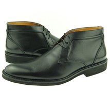 Charles Stone Leather Chukka, Men&#39;s Lace-up Ankle Boots, Black 7-13US - £79.13 GBP