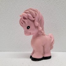 Vintage 1988 The First Years Baby Pink Horse Rubber Squeak Toy - £23.27 GBP