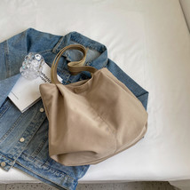 Casual Large Capacity Bag Women&#39;s Summer Shoulder Bag Simple Canvas Tote Bag Col - £23.15 GBP