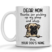 Personalized Bull Mastiff Coffee Mug, Custom Dog Name, Customized Gifts For Dog  - £11.76 GBP