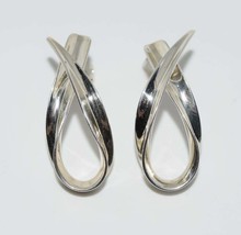 Vintage Sterling Silver Awareness Ribbon Earrings - $37.40