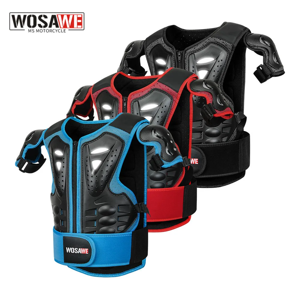 WOSAWE Kids Motorcycle Children Armor Vest Back Protection Motorbike Chest Back - £31.95 GBP+