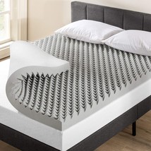 Mellow 4 Inch Egg Crate Memory Foam Mattress Topper with Infusion, Twin Twin 4 - £61.54 GBP