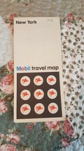Vintage 1972 Mobil New York Gas Station Travel Road Map - £3.10 GBP