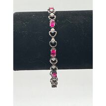 Vintage 925 Sterling Silver Ross Simons Ruby Bracelet - $85.39